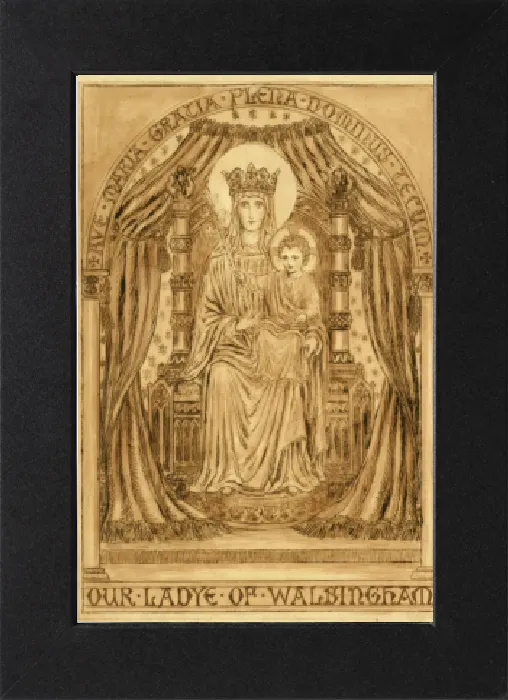 Impression encadrée : Notre-Dame de Walsingham, Marie et Jésus