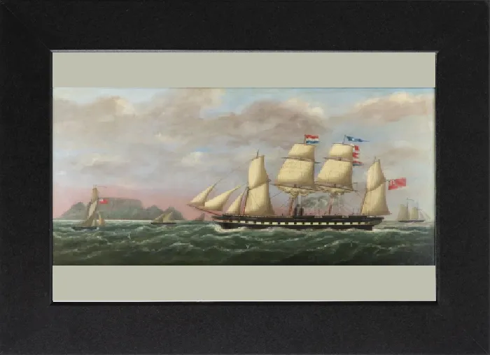 Impression encadrée : Le SS Great Britain à la baie de Table, 1852.