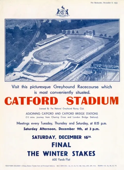 Impression encadrée : Affiche du Stade de Catford