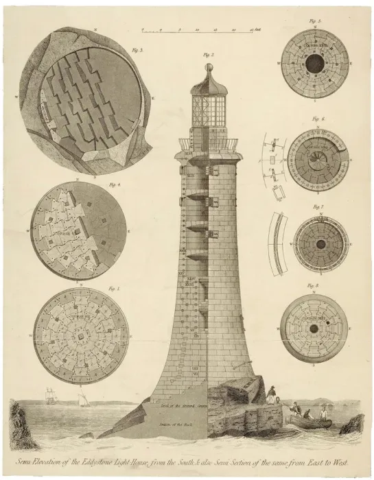 Impression encadrée : Phare de l'Eddystone