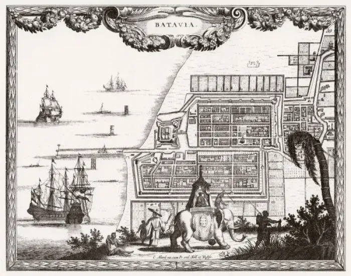 Impression encadrée : Java / Djakarta C1700 Impression encadrée : Java / Djakarta C1700