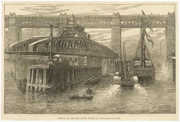 Impression encadrée : Pont à pendule de Newcastle