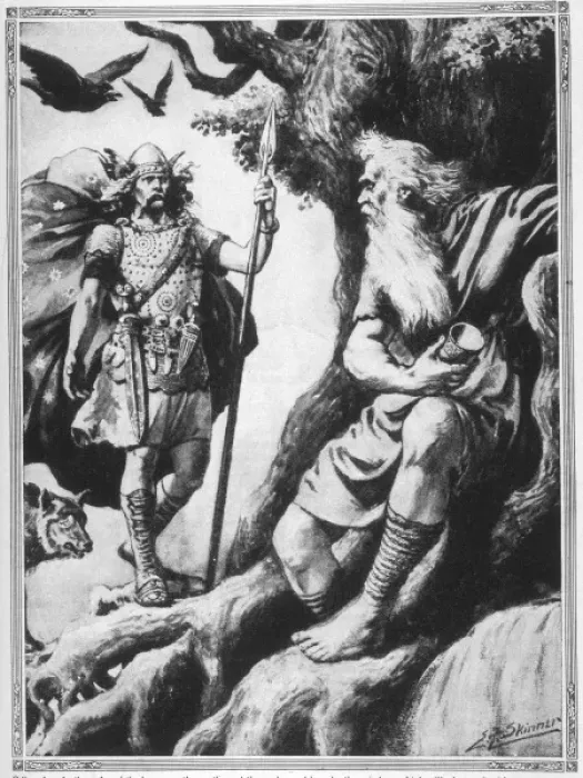 Impression encadrée : Odin cherche la sagesse