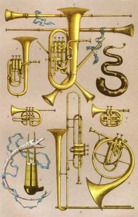Impression encadrée : Instruments de vent Impression encadrée : Instruments de vent