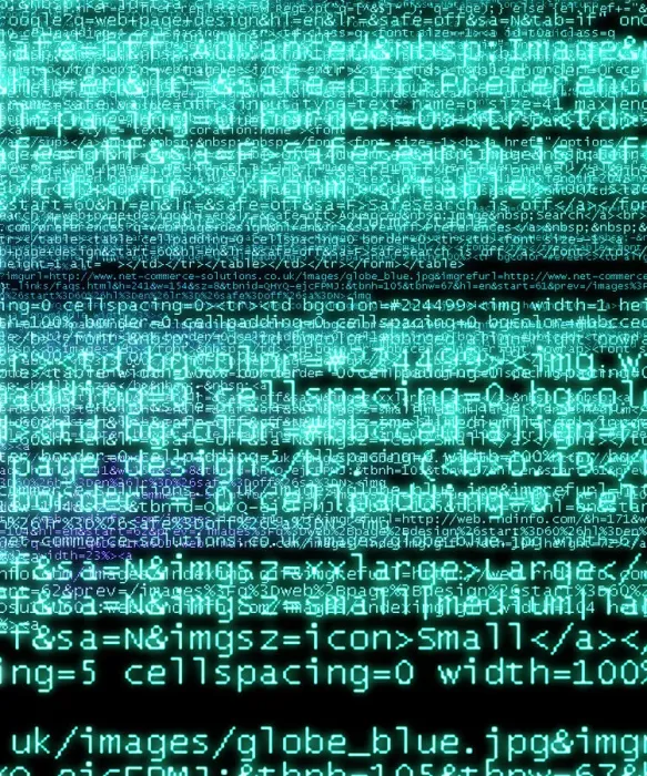 Impression encadrée : Code informatique de l'internet Impression encadrée : Code informatique de l'internet