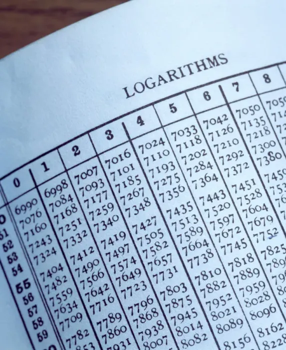 Impression encadrée : Tableau de logarithme