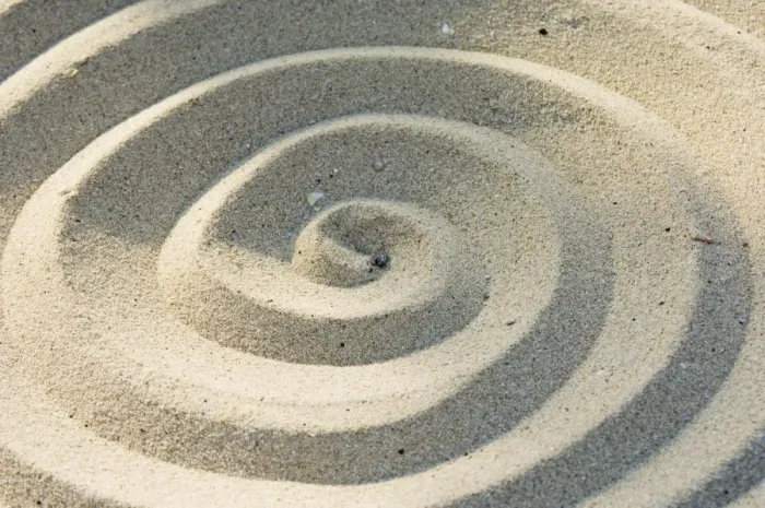 Impression encadrée : Spirales de sable Impression encadrée : Spirales de sable