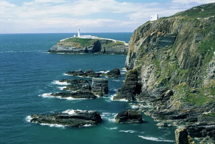 Impression encadrée : Le phare de South Stack Impression encadrée : Le phare de South Stack