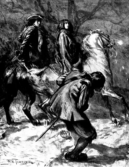 Impression encadrée : La Conversion de Christopher Ricroft, Highwayman : sa main droite a été tranchée... 1898. Créateur : Inconnu. Impression encadrée : La Conversion de Christopher Ricroft, Highwayman : sa main droite a été tranchée... 1898. Créateur : Inconnu.