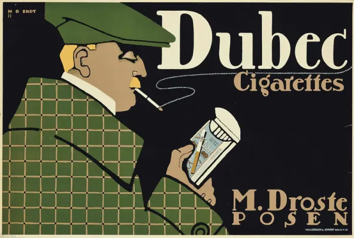 Impression encadrée : Dubec Cigarettes, c1910