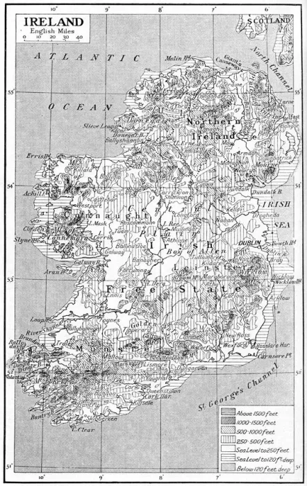 Impression encadrée : Carte d'Irlande, c1930s.