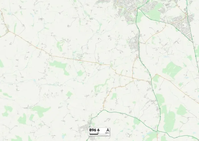 Impression encadrée : Redditch B96 6 Carte