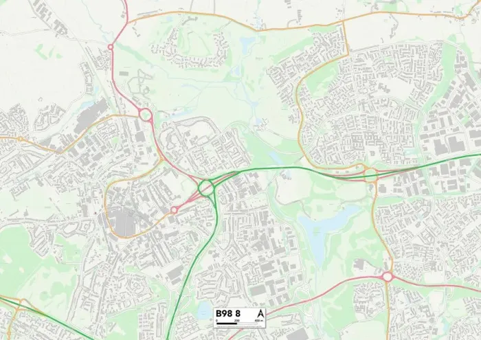Impression encadrée : Redditch B98 8 Carte Impression encadrée : Redditch B98 8 Carte