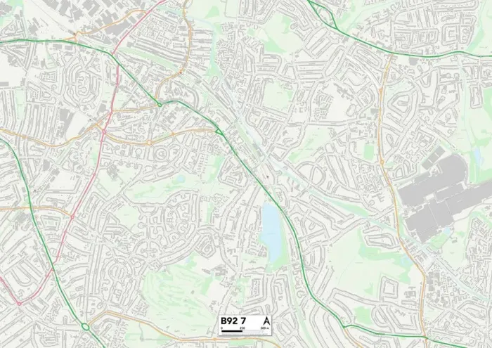 Impression encadrée : Solihull B92 7 Carte Impression encadrée : Solihull B92 7 Carte