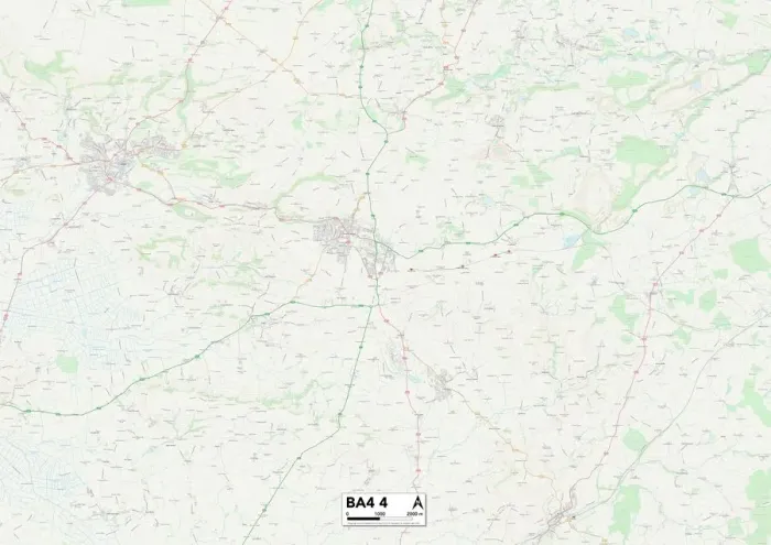 Impression encadrée : Mendip BA4 4 Carte