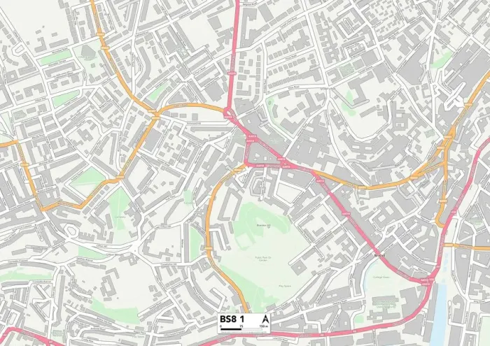 Impression encadrée : Bristol BS8 1 Carte