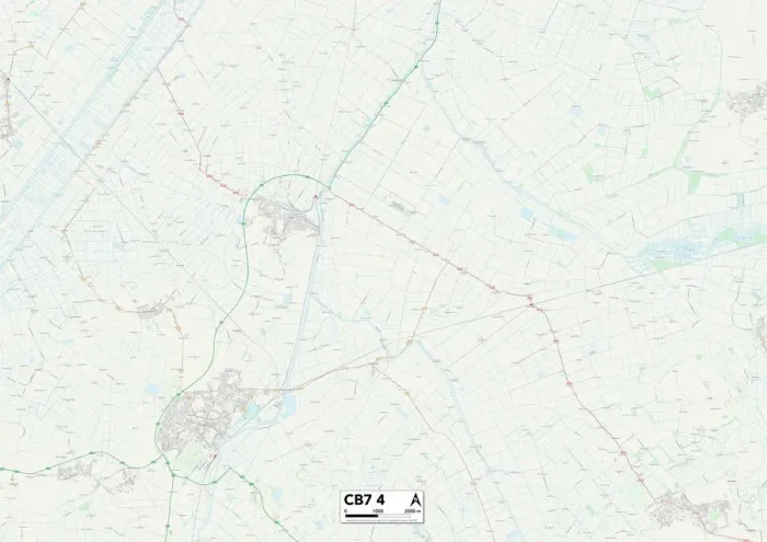 Impression encadrée : CB7 4 Ely Plan