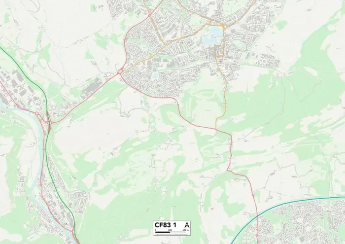 Impression encadrée : Caerphilly CF83 1 Carte Impression encadrée : Caerphilly CF83 1 Carte