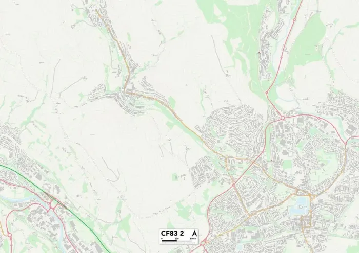 Impression encadrée : Caerphilly CF83 2 Carte Impression encadrée : Caerphilly CF83 2 Carte