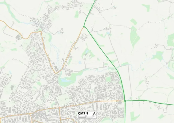 Impression encadrée : Braintree CM7 9 Carte