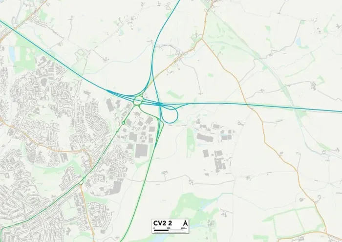 Impression encadrée : Coventry CV2 2 Plan Impression encadrée : Coventry CV2 2 Plan