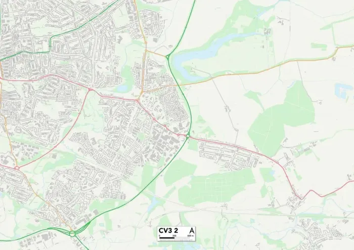 Impression encadrée : Coventry CV3 2 Carte