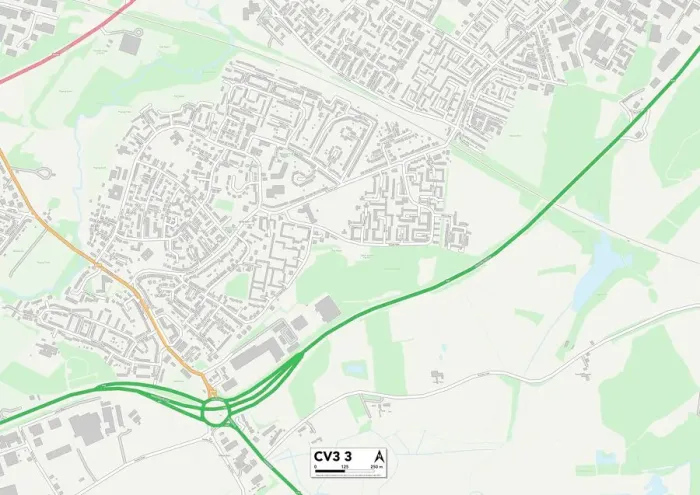 Impression encadrée : Coventry CV3 3 Carte