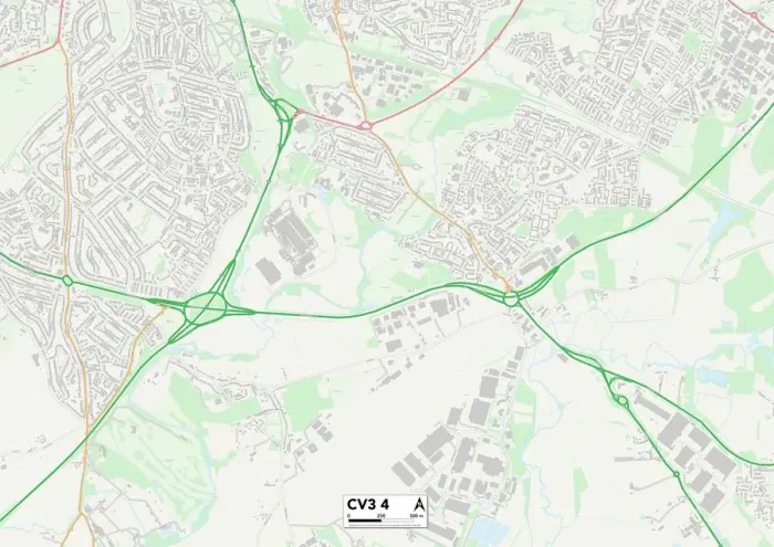 Impression encadrée : Coventry CV3 4 Plan Impression encadrée : Coventry CV3 4 Plan