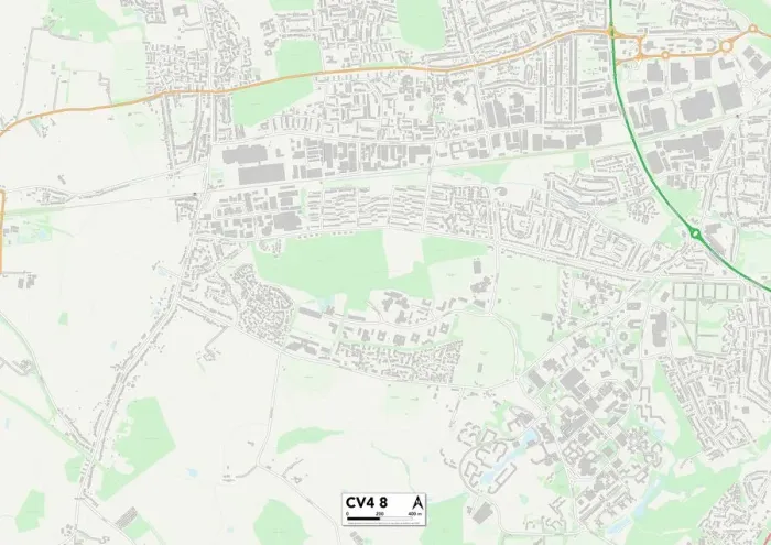 Impression encadrée : Coventry CV4 8 Plan Impression encadrée : Coventry CV4 8 Plan