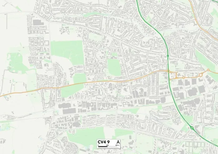 Impression encadrée : Coventry CV4 9 Plan Impression encadrée : Coventry CV4 9 Plan