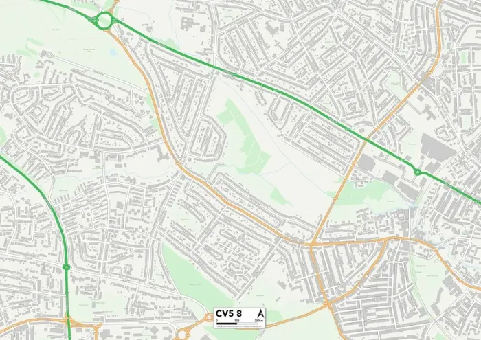 Impression encadrée : Coventry CV5 8 Carte