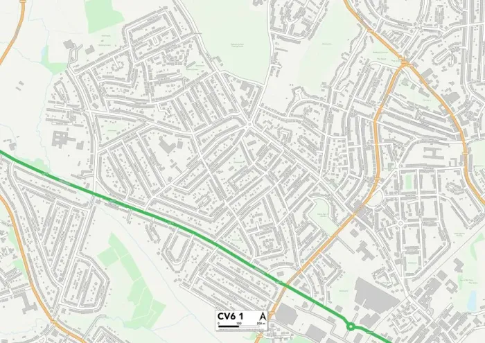 Impression encadrée : Coventry CV6 1 Carte. Impression encadrée : Coventry CV6 1 Carte.
