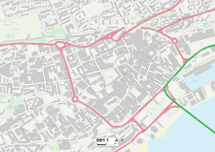 Impression encadrée : Dundee DD1 1 Carte Impression encadrée : Dundee DD1 1 Carte