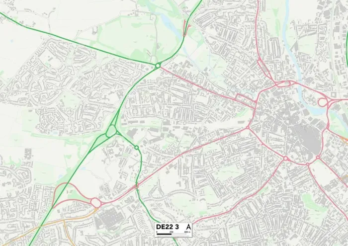 Impression encadrée : Derby DE22 3 Carte Impression encadrée : Derby DE22 3 Carte