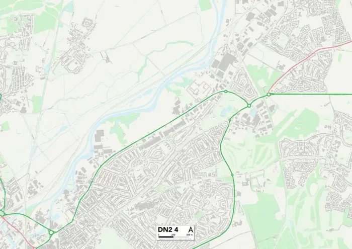 Impression encadrée : Doncaster DN2 4 Plan Impression encadrée : Doncaster DN2 4 Plan