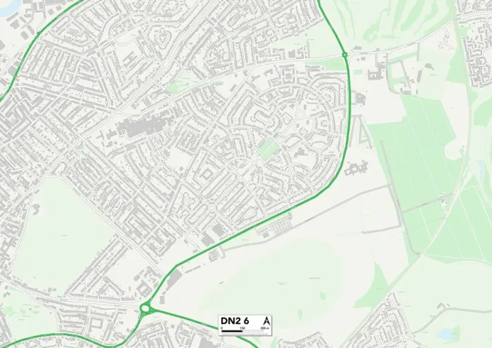 Impression encadrée : Doncaster DN2 6 Plan