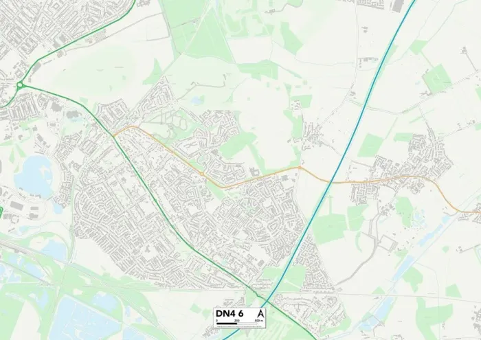 Impression encadrée : Doncaster DN4 6 Carte Impression encadrée : Doncaster DN4 6 Carte