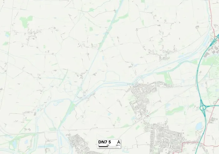 Impression encadrée : Doncaster DN7 5 Carte. Impression encadrée : Doncaster DN7 5 Carte.