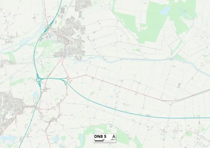 Impression encadrée : Doncaster DN8 5 Carte. Impression encadrée : Doncaster DN8 5 Carte.