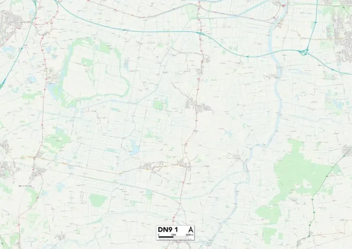 Impression encadrée : Doncaster DN9 1 Carte