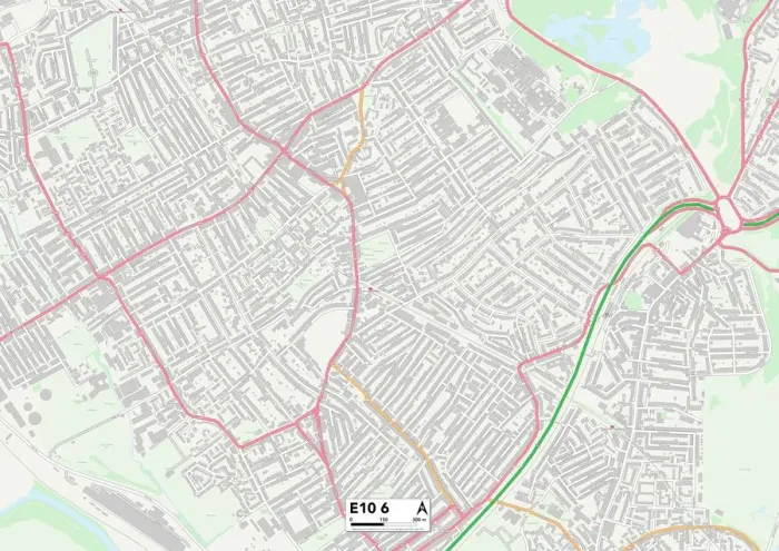 Impression encadrée : Hackney E10 6 Carte Impression encadrée : Hackney E10 6 Carte