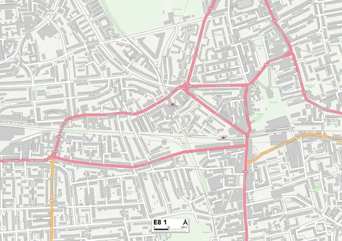 Impression encadrée : Hackney E8 1 Carte Impression encadrée : Hackney E8 1 Carte