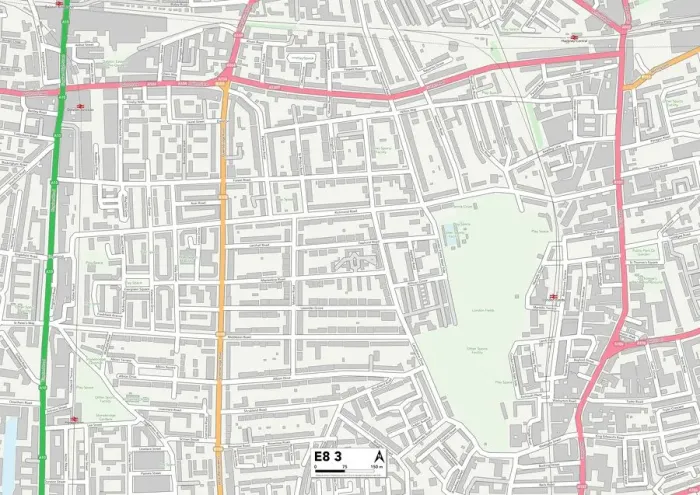 Impression encadrée : Hackney E8 3 Carte Impression encadrée : Hackney E8 3 Carte