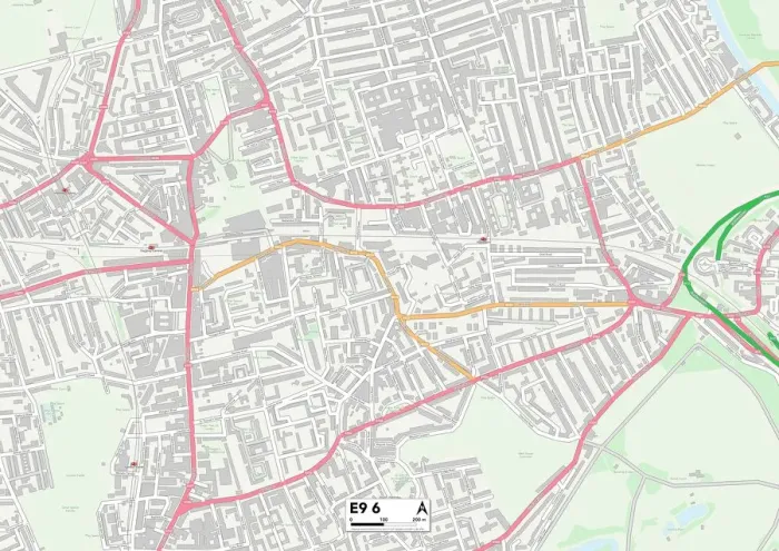 Impression encadrée : Hackney E9 6 Carte Impression encadrée : Hackney E9 6 Carte