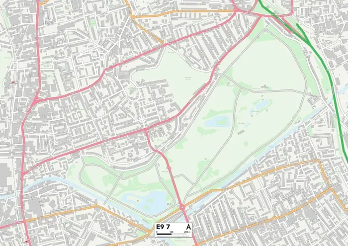 Impression encadrée : Hackney E9 7 Carte Impression encadrée : Hackney E9 7 Carte