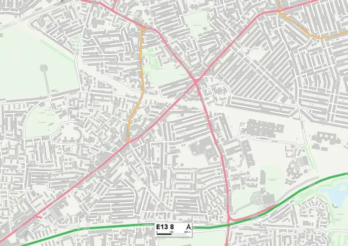 Impression encadrée : Newham E13 8 Carte Impression encadrée : Newham E13 8 Carte