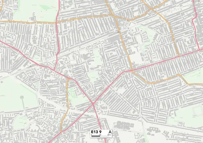 Impression encadrée : Newham E13 9 Carte