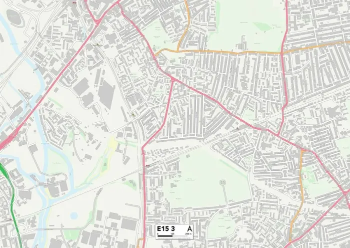 Impression encadrée : Newham E15 3 Carte.