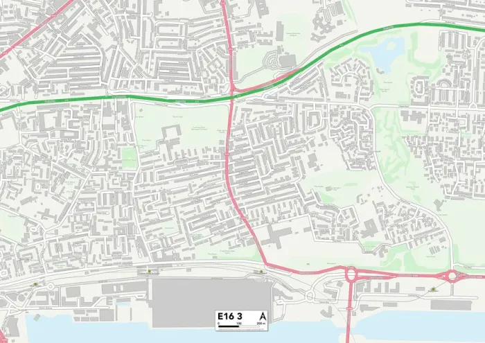 Impression encadrée : Newham E16 3 Carte Impression encadrée : Newham E16 3 Carte