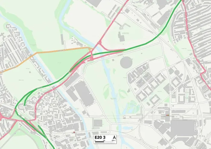 Impression encadrée : Newham E20 3 Carte